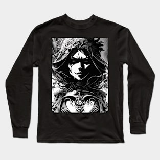 The Moon's Embrace: A Witchcraft Art Print for Lunar Lovers Long Sleeve T-Shirt